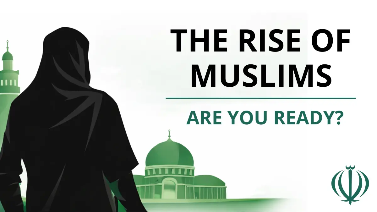 Imam Mahdi is standing infront of Al-Aqsa.